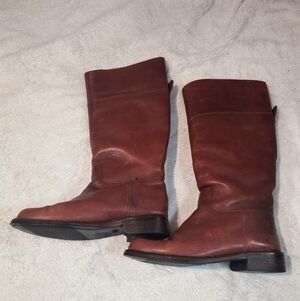 Vintage-Style Cole Haan Brown Leather Boots Size 9 - Made in Brazil